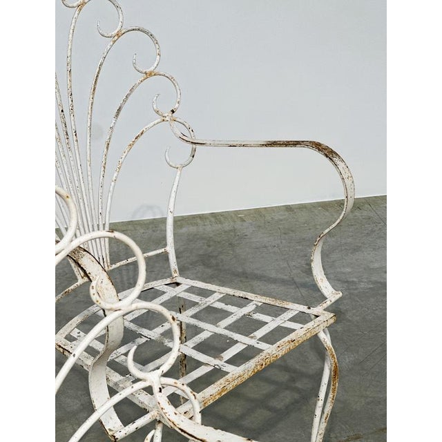 French Peacock Garden Patio Chairs, 1950s, Set of 6 For Sale - Image 10 of 14