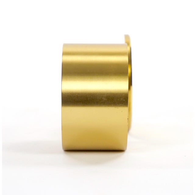 Mid 20th Century Tiffany & Co. Gilt Bronze Round Shape Desk Clock For Sale - Image 4 of 10