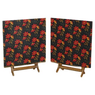 English Mid-Century Modern Oak Folding Tables, Set of 2 For Sale