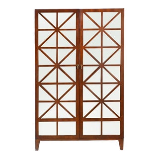 Hickory Chair Furniture Antiqued Mirrored Bar Cabinet Credenza Breakfront Sideboard For Sale