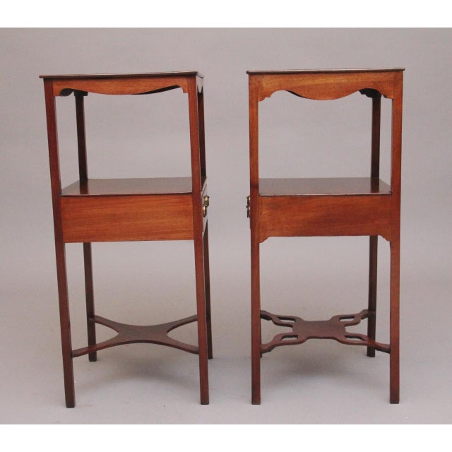 Early 19th Century Inlaid Mahogany Bedside Tables, 1830, Set of 2 For Sale - Image 5 of 9