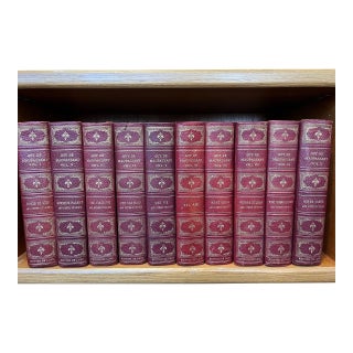 1909 Guy de Maupassant Works Edition De Luxe 10 Volt Limited Numbered Leather - Set of 10 For Sale