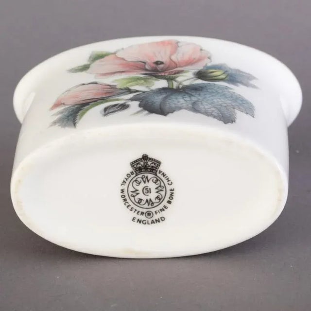 Porcelain Floral Vase from Royal Worcester For Sale - Image 3 of 5