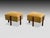 Italian Mid-Century Modern, Stained Wood, Camel Mohair, Footstools or Ottomans, Italy, 1960s Pair of rectangular ottomans...