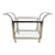 MCM Milo Baughman Style Chrome Bar Serving Cart 1970s For Sale