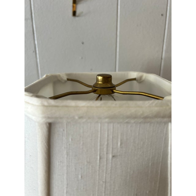 White Vintage Porcelain Cherub Table Lamp For Sale - Image 8 of 14