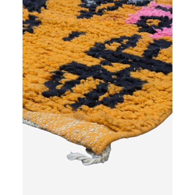 Vintage Yellow Boujad Rug - 8.3 X 6.5 Ft For Sale - Image 9 of 9