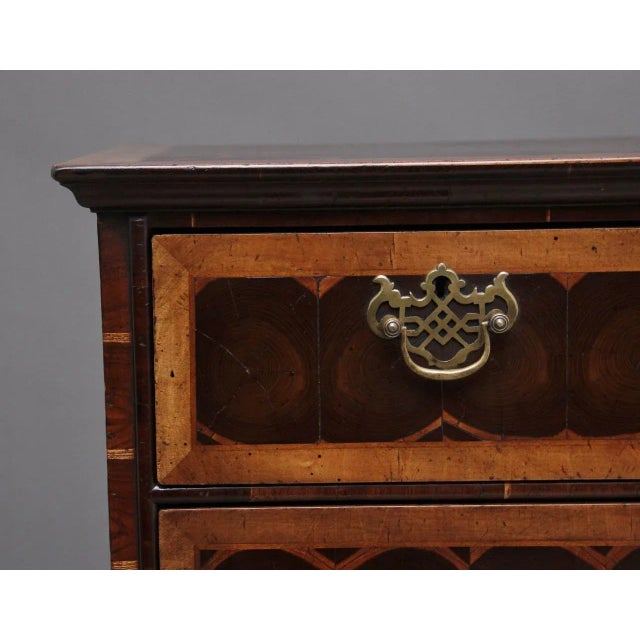 Early 20th Century Laburnam Oyster Chest on Stand in the Style of William & Mary, Set of 2 For Sale - Image 4 of 12