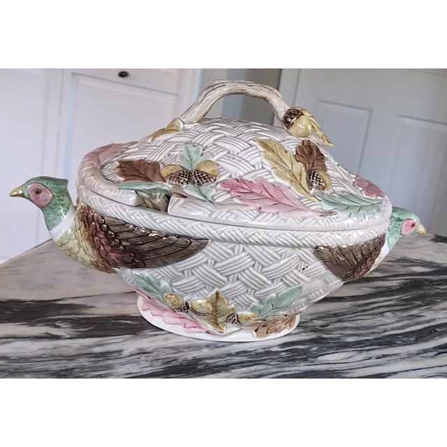 1986 Fitz and Floyd Pheasant Soup Tureen For Sale In Seattle - Image 6 of 12