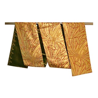 1950s Japanese Hand Woven Kimono Silk Obi For Sale
