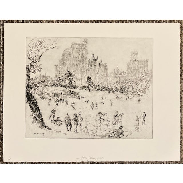 Traditional 1920s William Meyerowitz Central Park Winter Etching For Sale - Image 3 of 3