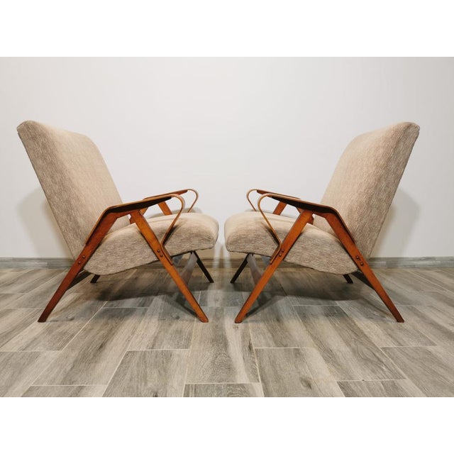 Set of Armchairs attributed to Frantisek Jirak for Tatra, 1960s, in Good conditions. Designed 1960 to 1969 This piece is...