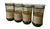 Vintage Libbey Bolero Woodhue Smoke Brown Stripe Tweed Tumblers - A Set of 4 For Sale - Image 9 of 12