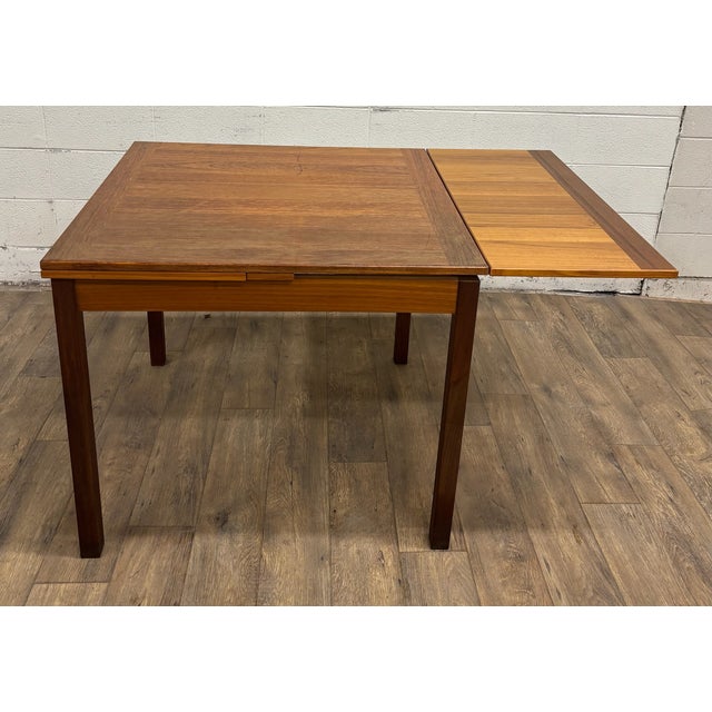 Vintage Mobler Danish MCM Teak Draw Leaf Expandable Extendable Dining Table For Sale - Image 4 of 14