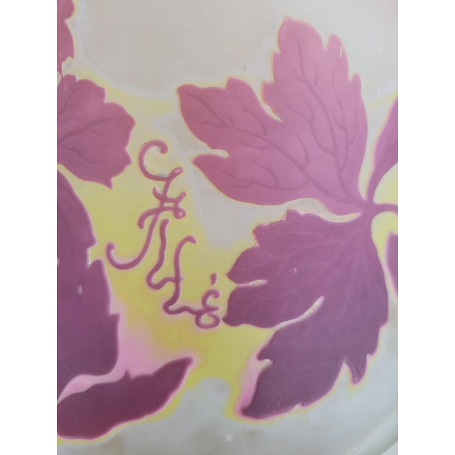 Large Art Nouveau Cyclamens Vase from E Gallé For Sale - Image 13 of 18