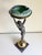 An original 1920s Art Deco "Standing Nude on Ball" sculptural floor ashtray stand with ceramic insert, designed and...