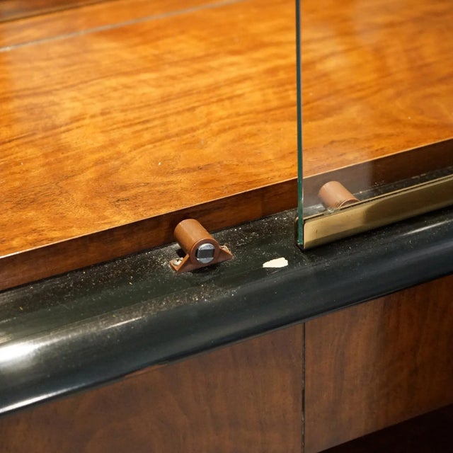 Mid Century Modern Profiles by Drexel Mahogany & Ebonized Breakfront Cabinet For Sale - Image 12 of 12