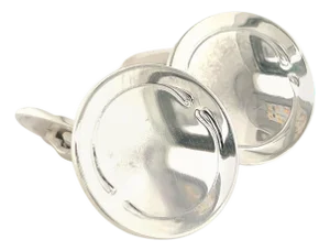 1990s Pair of Georg Jensen Estate Sterling Silver Cufflinks 15.1 Grams