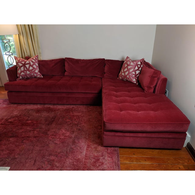 Highland House Custom Sectional Sofa With Pillows Chairish