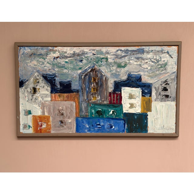 Kai Nielsen, Houses, 1960s, Oil on Panel For Sale - Image 5 of 18
