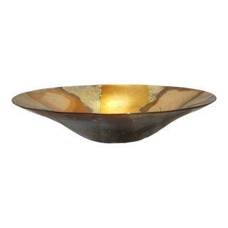 Italian Gold Leaf Centerpiece Bowl For Sale