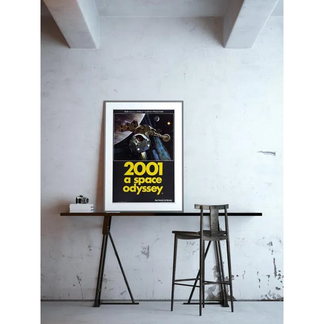 Postmodern "2001: A Space Odyssey" Original Vintage Movie Poster, British, 1968 For Sale - Image 3 of 4