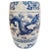 Chinese Blue & White Garden Stool With Dragon & Phoenix For Sale - Image 4 of 9