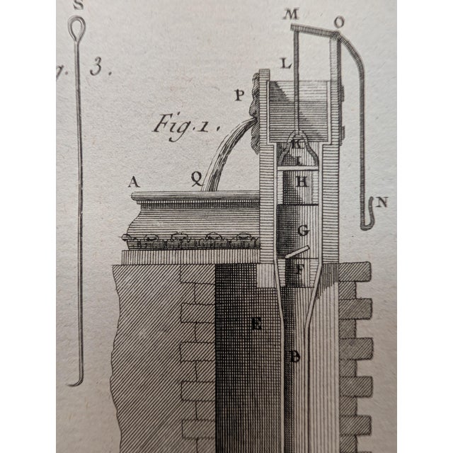 Illustration Antique Engraving, c.1770 — Fire Pump & Hand Pumps, R. Bénard (1734–1777) For Sale - Image 3 of 7