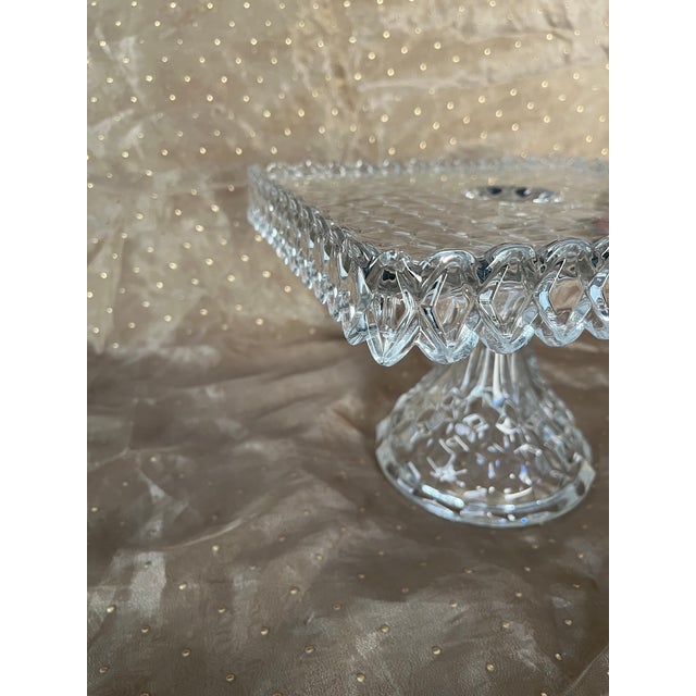Fostoria 1915-82 American Clear Cube Square 10 1/8" Cake Stand For Sale In Phoenix - Image 6 of 10
