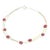 1.78ct Vivid Round Ruby Double Layer Chain Bracelet in 18k Yellow Gold For Sale