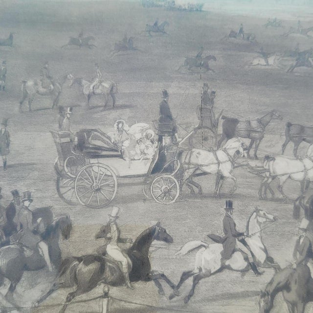19th Century Unknown, Horse Races at Chantilly, 19th Century, Lithograph For Sale - Image 5 of 18