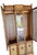Vintage Coastal Faux Bamboo China Display Curio Cabinet Rattan Wood Glass For Sale - Image 10 of 16