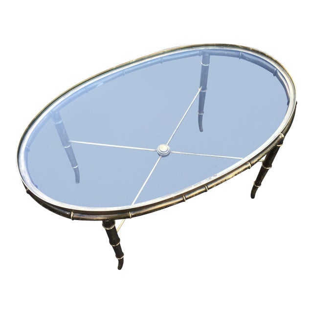 Mid-Century Modern Mastercraft Faux Bamboo Petite Coffee Table For Sale - Image 3 of 13