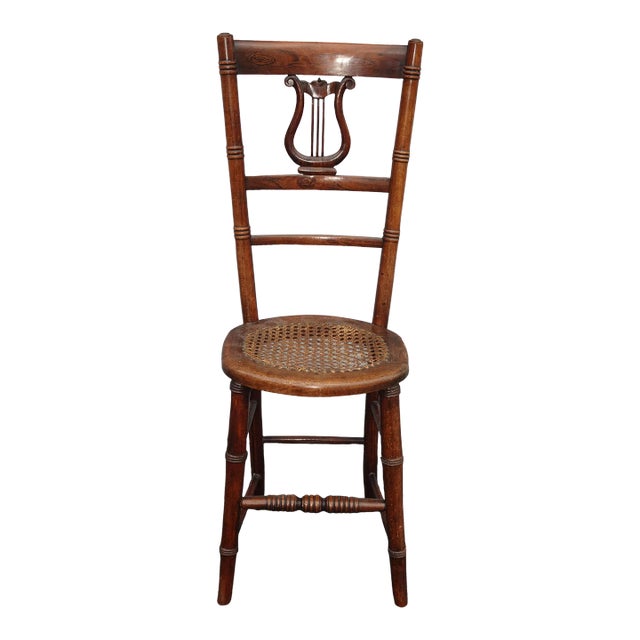 Antique Barstool Cane Childs High Chair ~ French Farm House Chic For Sale