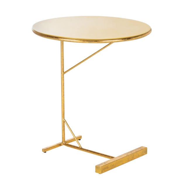 Sionne Round C Table in Yellow / Gold For Sale In Philadelphia - Image 6 of 8