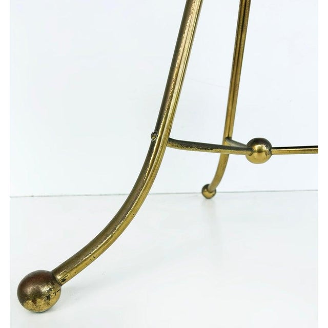 Wood Jans of London Antique Revolving Magazine Stand in Brass and Mahogany For Sale - Image 7 of 11