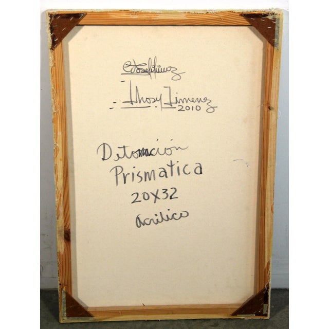 Orange Contemporary Figurative Abstract Modern Acrylic on Canvas Painting by Jhosy Jimenez For Sale - Image 8 of 9