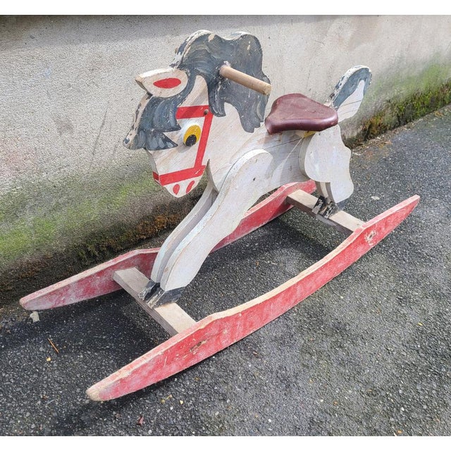 1950s Vintage Rocking Horse, 1950s For Sale - Image 5 of 7