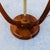 1960s Restored 1960s Sculpted Walnut & Brass Floor Lamp With Cocktail Table For Sale - Image 5 of 12