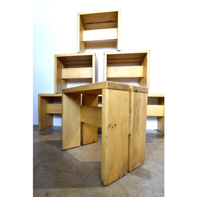 Charlotte Perriand Les Arcs Stools by Charlotte Perriand, Set of 9 For Sale - Image 4 of 18