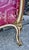 French Rococo Boudoir Side Chair Red Gold Giltwood Cabriole Leg Medallion Urn For Sale - Image 11 of 16