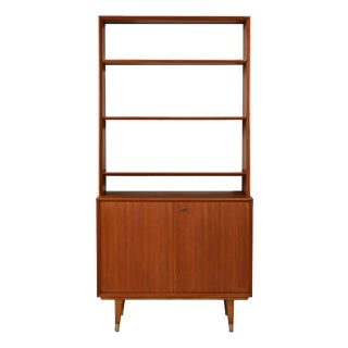 Scandinavian Bookcase with Cabinet, 1950s-1960s For Sale