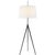 Modern Ian K. Fowler by Visual Comfort Signature Triad Hand-Forged Floor Lamp in Aged Iron with Linen Shade For Sale - Image 3 of 3
