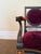 French Hollywood Regency Ebonized Armchair With Bold Fabric For Sale - Image 3 of 12