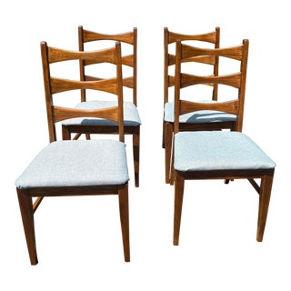 1960s Mid-Century Modern Lane Rhythm Style Dining Chairs - Set of 4 For Sale