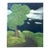 Stylized Folk Art Style Landscape Painting - The Tree For Sale