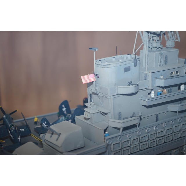 Vintage WWII American Wood Light Aircraft Carrier Made by Sailors For Sale - Image 18 of 18