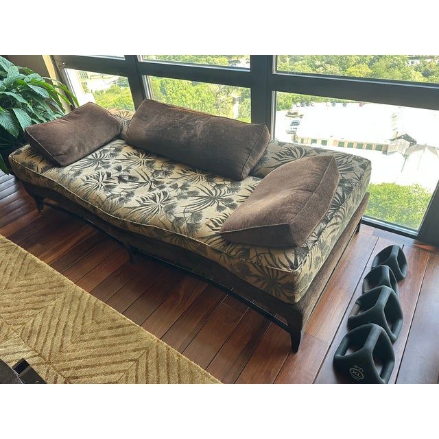 Brown Contemporary Donghia Upholstered Sofa Daybed For Sale - Image 8 of 10