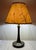 Goldenrod Vintage Table Lamp with Patinated Patterned Metal Base, 1980s For Sale - Image 8 of 8