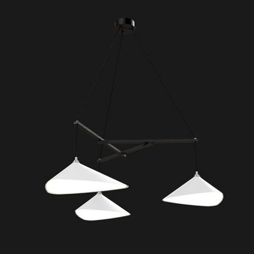 Not Yet Made - Made To Order Emily Group of Three Chandelier in Steel with Dark Bronze Finish by Moss Objects For Sale - Image 5 of 13